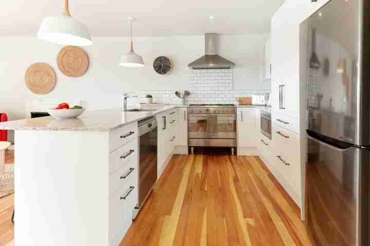 Be my guest and enjoy modern, spacious kitchen at your next Waiheke Escape to Eight on Church