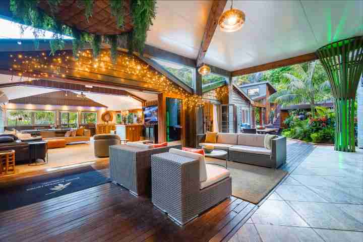 Kauri Springs Lodge Outdoor Lounge Twilight